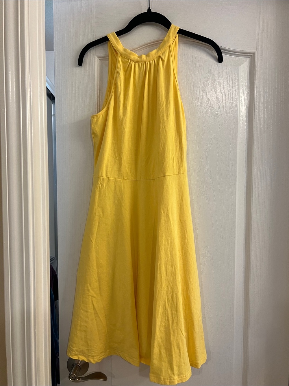 Bright Yellow Sleeveless A-Line Dress